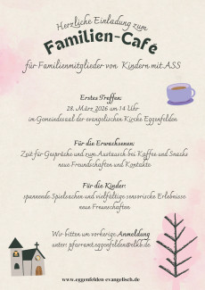 Kaffeetasse, Eichenblatt und Kirche auf marmoriertem Hintergrund