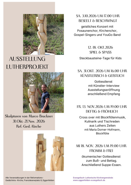 Holzskulpturen und Künstler Marco  Bruckner